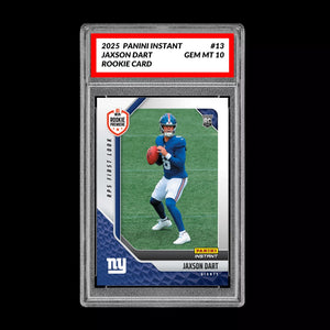 Graded 10 Jaxson Dart #13 RC Rookie 2025 Panini Instant NFL RPS Premiere  Football
