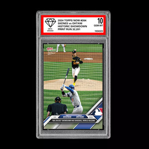 Graded 10 Paul Skenes vs Shohei Ohtani #264 2024 Topps Now RC Historic Showdown Baseball