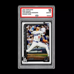 Graded 10 Roki Sasaki RC Rookie card #US197 2025 MLB Topps Dodgers Baseball
