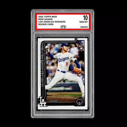Graded 10 Roki Sasaki RC Rookie card #US197 2025 MLB Topps Dodgers Baseball
