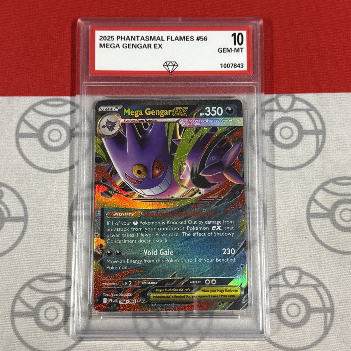 Graded 10 Mega Gengar 056/094 2025 Pokemon Phantasmal Flames 🔥 Promo GM10 PFL