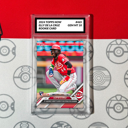 GRADED 10 Elly De La Cruz (RC) Rookie Card 2024 MLB TOPPS NOW #465 Baseball