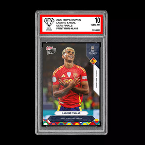 Graded 10 Lamine Yamal EUFA Nations League Soccer Card 2025 Topps NOW 2  Soccer