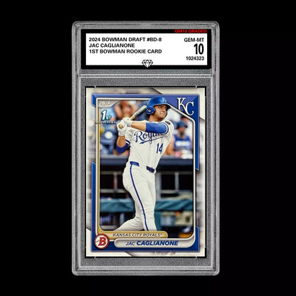 Graded 10 Jac Caglianone 2024 1st Bowman #BD-8 GEM Mint Rookie Card RC Baseball