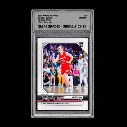 Graded 10 Caitlin Clark #159 RC Rookie Card 2024 Panini Instant Indiana Fever Basketball