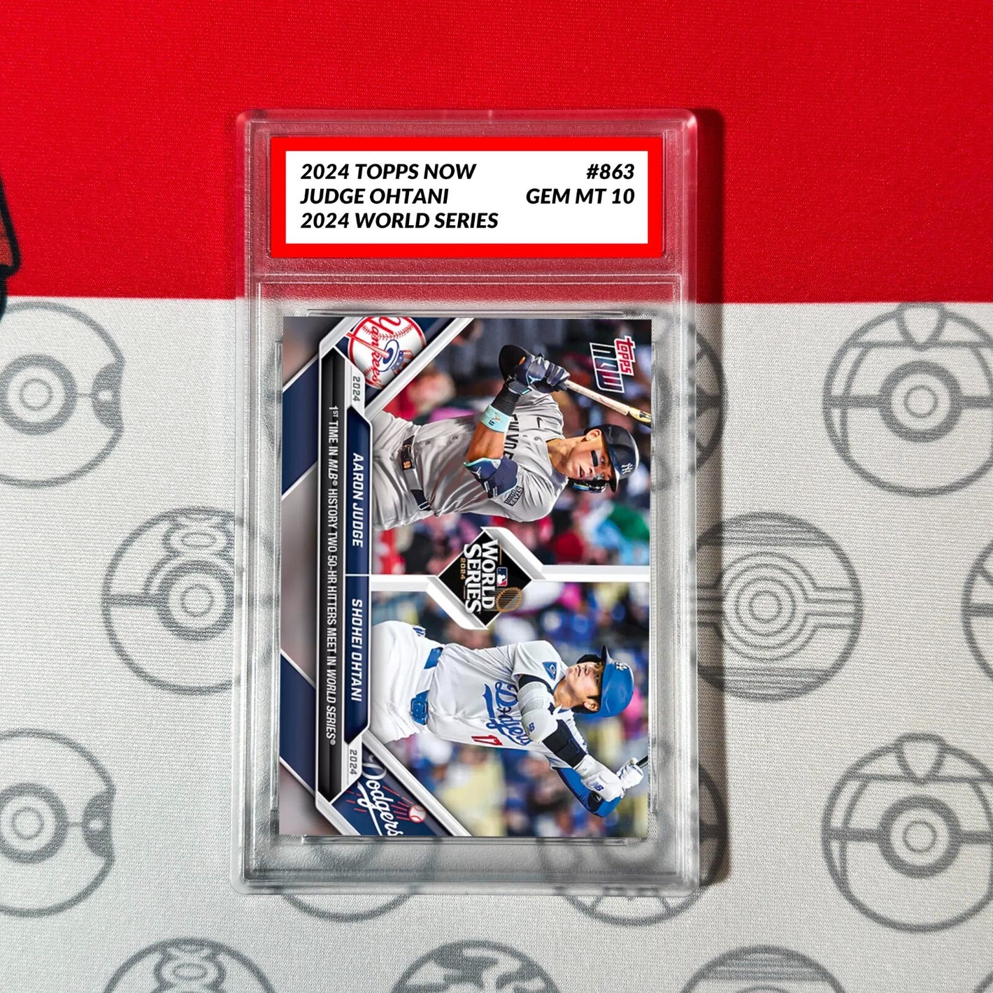 Graded 10 Aaron Judge/Shohei Ohtani - 2024 MLB Topps NOW Card #863 World Series Baseball
