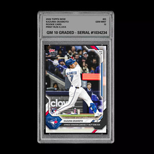 Graded 10 Kazuma Okamoto Rookie Card 25 2026 Topps NOW Toronto Blue Jays PRESALE Baseball