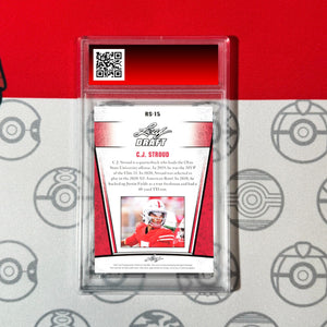 Graded 10 C.J. Stoud Rookie Card RC 2022 Leaf Draft Football #RS-15 Football