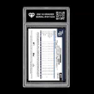 Graded 10 Junior Caminero #477 2025 Topps Future Stars Tampa Bay Rays Baseball
