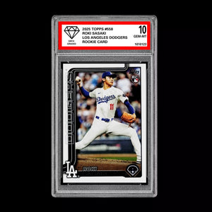 Graded 10 Roki Sasaki RC Rookie card #US197 2025 MLB Topps Dodgers Baseball