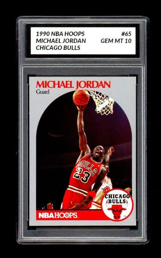 GRADED 10 1990 MICHAEL JORDAN NBA HOOPS CHICAGO BULLS #65 Basketball