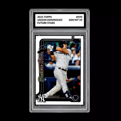 Graded 10 Jasson Dominguez #590 2025 Topps Future Stars New York Yankees Baseball