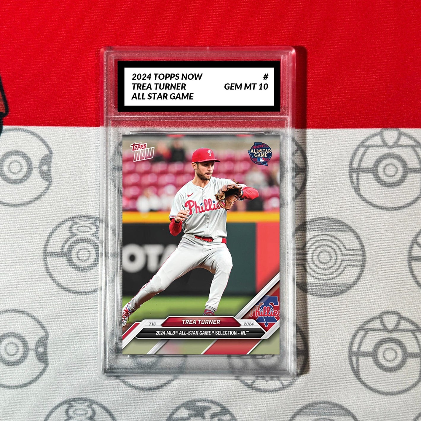 Graded 10 2024 Topps Now TREA TURNER All Star PHILLIES Baseball