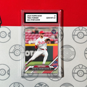Graded 10 2024 Topps Now TREA TURNER All Star PHILLIES Baseball