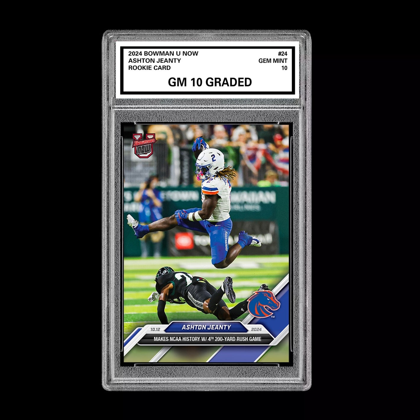 Graded 10 Ashton Jeanty RC Rookie 2024 Bowman U Now Football Card #24 Heisman Football