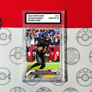 Graded 10 Jayden Daniels RC ROOKIE - 2024 TOPPS NOW Football Card #11 Commanders Baseball,Football
