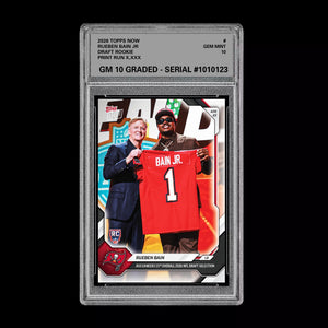 Graded 10 Rueben Bain Jr 2026 TOPPS NOW RC Rookie Card Buccaneers PRESALE Football