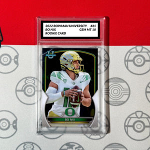 Bo Nix Graded 10 2022 Bowman University Chrome #61 RC Card Denver Broncos QB Football