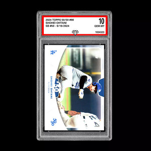 Graded 10 SHOHEI OHTANI SB #50 - 2024 Topps 50/50 Card #98 Dodgers MLB History Baseball