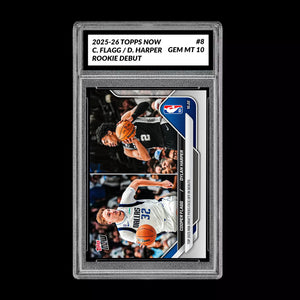 Graded 10 COOPER FLAGG  / DYLAN HARPER ROOKIE RC 2025-26 TOPPS NOW  - Presale Basketball