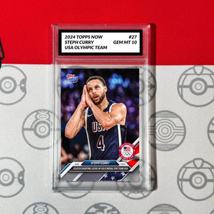 Graded 10 Steph Curry 2024 USA Olympic Team Basketball Games TOPPS NOW Card #27 Basketball