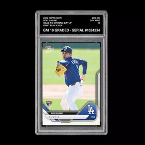 Graded 10 Roki Sasaki RC Japan 2025 Topps Now Road to Opening Day OD-274  Baseball