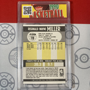 Graded 10 1990-91 Fleer Basketball Reggie Miller #78 Indiana Pacers GEM MINT Basketball