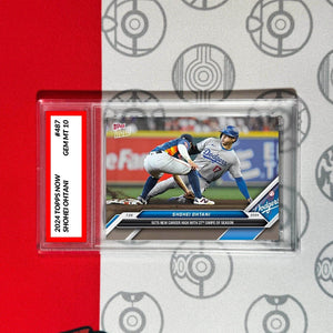 Graded 10 Shohei Ohtani #487 2024 Topps Now MLB Los Angeles Dodgers Card Baseball