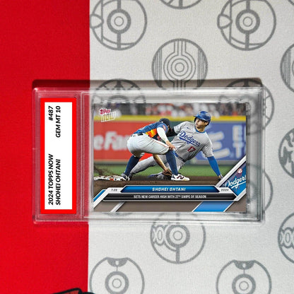 Graded 10 Shohei Ohtani #487 2024 Topps Now MLB Los Angeles Dodgers Card Baseball