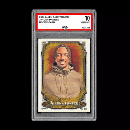 2024 Allen & Ginter Jayden Daniels Rookie Graded 10 Gem Mint RC Commanders Football