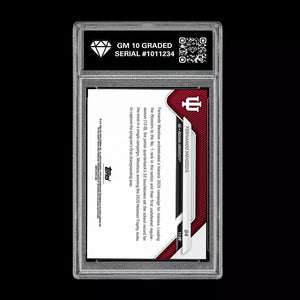 Graded 10 Fernando Mendoza 2025-26 Bowman U Now #64 Indiana Hoosiers RC Rookie Football