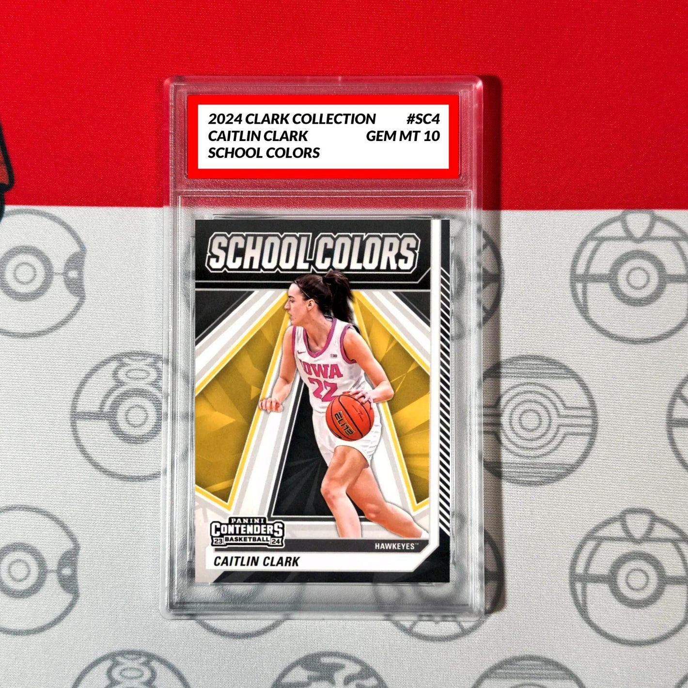 Graded 10 Caitlin Clark Collection #SC4 RC Rookie School Colors Panini 2024 Basketball