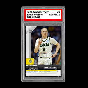 Graded 10 Hailey Van Lith #4 Chicago Sky 2025 Panini Instant RC Rookie  Basketball