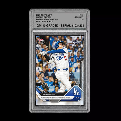 Graded 10 Shohei Ohtani Multi HR History 2025 MLB Topps NOW Card 903 Presale Baseball