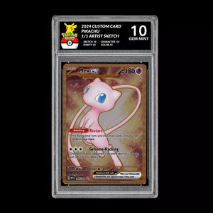 Graded 10 Pokemon 151 Mew EX #205/165 Gold Metal Ultra Premium Collection Promo