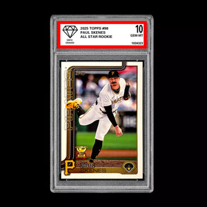 Graded 10 Paul Skenes - 2025 Topps #98 RC All Star Rookie Pittsburgh Pirates Baseball