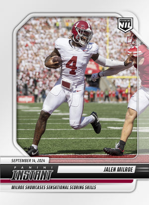 Graded 10 Jalen Milroe #JMC NCAA RC Rookie 2024-25 Panini Instant NIL Pop /543 Football