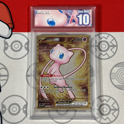 Graded 10 Pokemon 151 Mew EX #205/165 Gold Metal Ultra Premium Collection Promo