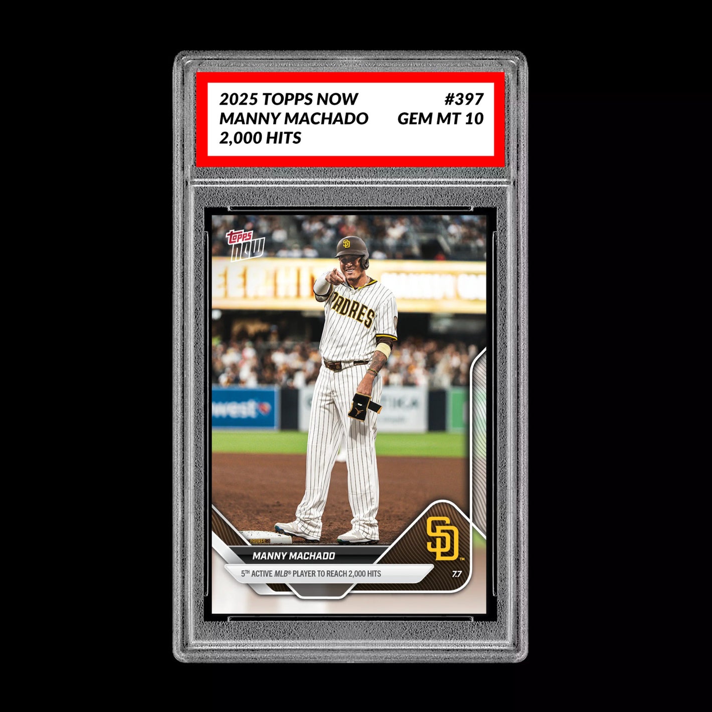 Graded 10 Manny Machado 2,000 Hits - 2025 TOPPS NOW #397 San Diego Padres MLB  Baseball