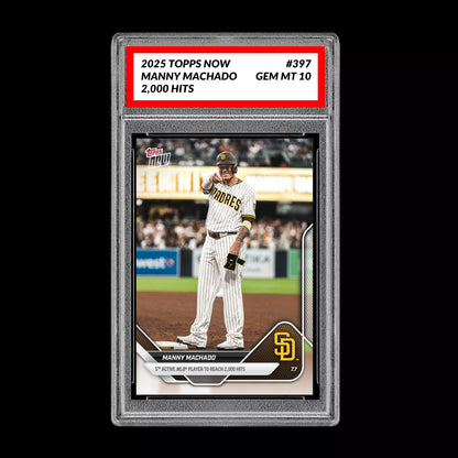 Graded 10 Manny Machado 2,000 Hits - 2025 TOPPS NOW #397 San Diego Padres MLB  Baseball