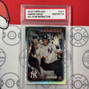Graded 10 2024 Topps Aaron Judge #4 of 5 All-Star Image Variation Yankees SP Baseball
