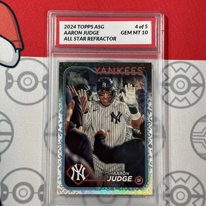 Graded 10 2024 Topps Aaron Judge #4 of 5 All-Star Image Variation Yankees SP Baseball