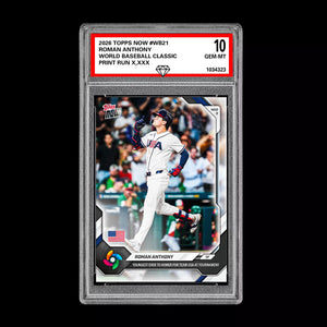 Graded 10 Roman Anthony 2026 Topps NOW #WB21 World Baseball Classic PRESALE Baseball