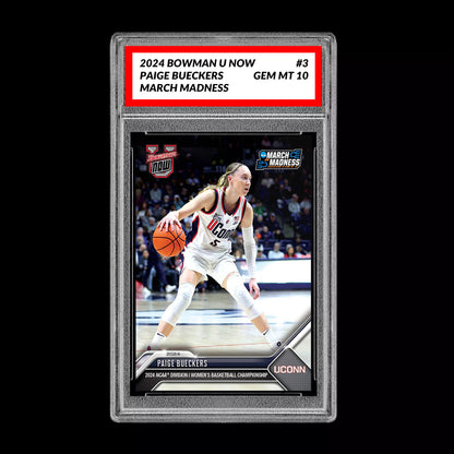 Graded 10 Paige Bueckers 2024 Bowman U Now #3 March Madness RC Rookie Basketball