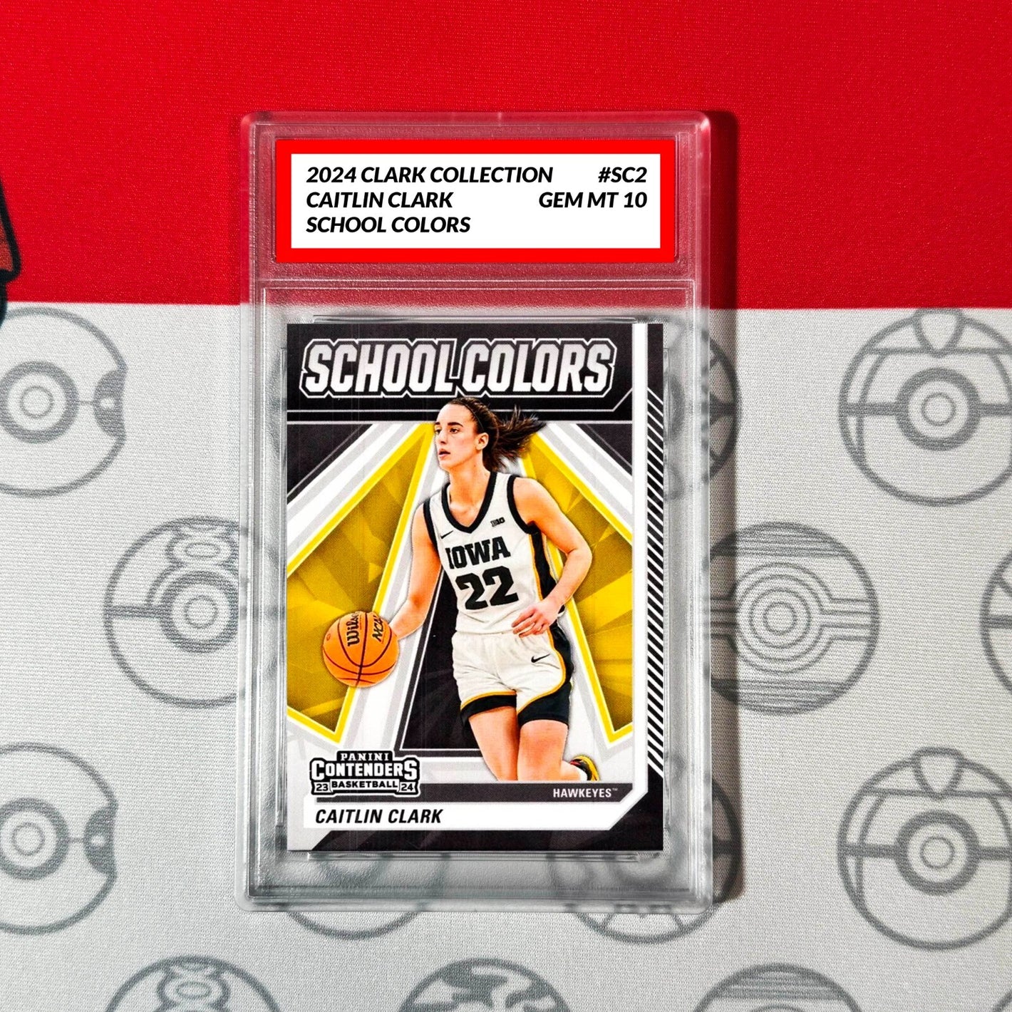 Graded 10 2024 Caitlin Clark Collection #SC2 Contenders School Colors RC Rookie Basketball