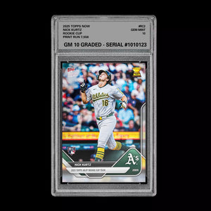 Graded 10 Nick Kurtz #RC2 2025 Topps Now Athletics Rookie Cup Baseball