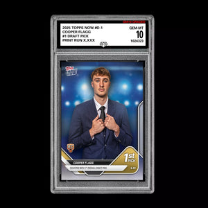 Graded 10 Cooper Flagg 2024-25 TOPPS NOW Card #D-1 RC #1 Pick Draft Basketball