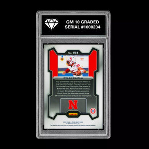 Graded 10 Dylan Raiola - 2024 Panini Prizm #194 RC Rookie Nebraska Cornhuskers Football