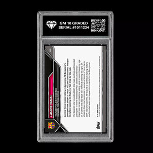 Graded 10 Lamine Yamal #005 2026 Topps Now Club Goal Record FC Barcelona PRESALE Soccer