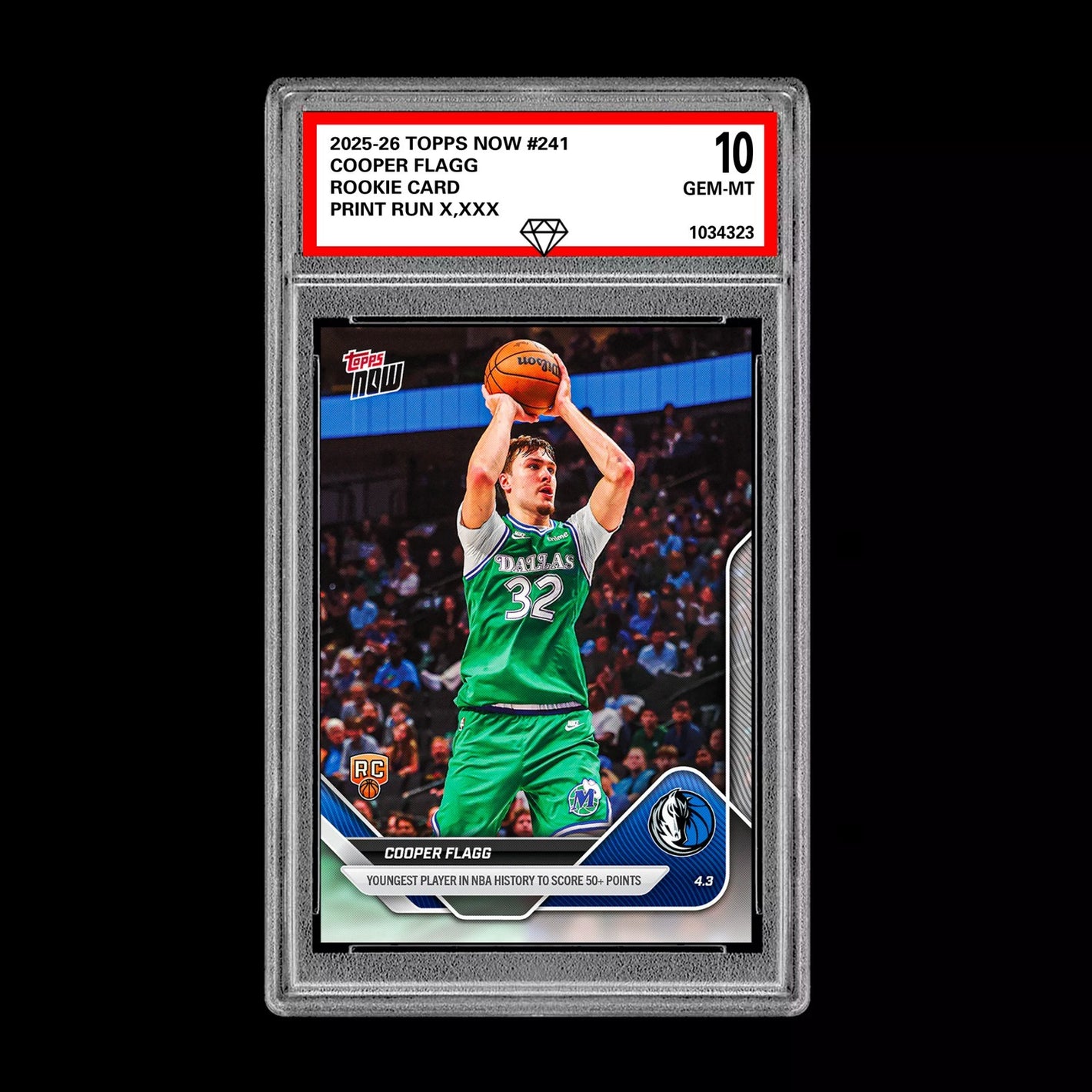 Graded 10 Cooper Flagg RC Rookie Card 2025-26 NBA Topps Now #241  Basketball